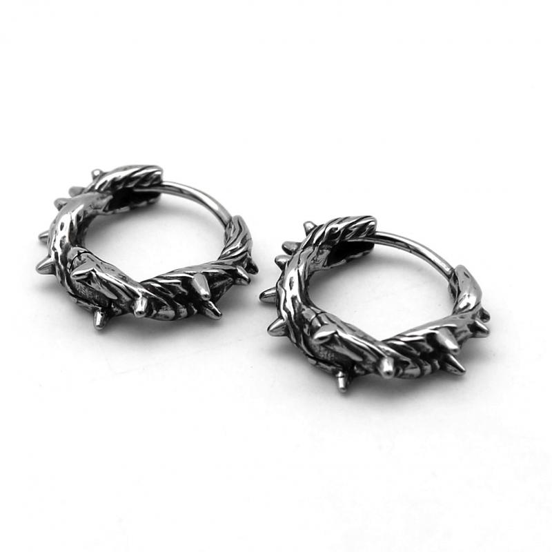 Street Fashion Earrings - Retro Punk Zwarte Doorn Oorbellen Hypoallergene