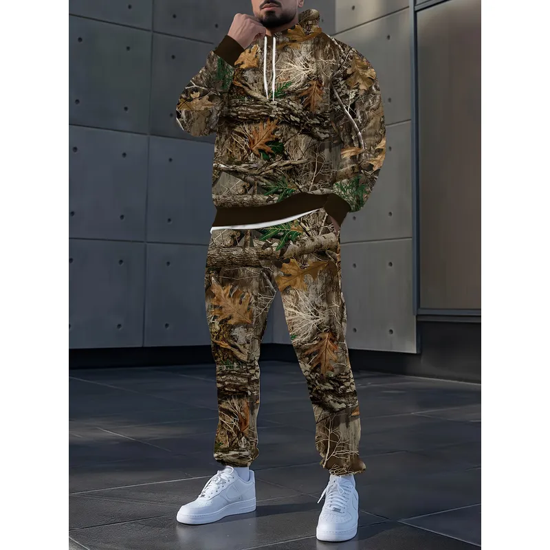 Camo Pattern Set - 2-delige jungle camouflage hoodie en broekset