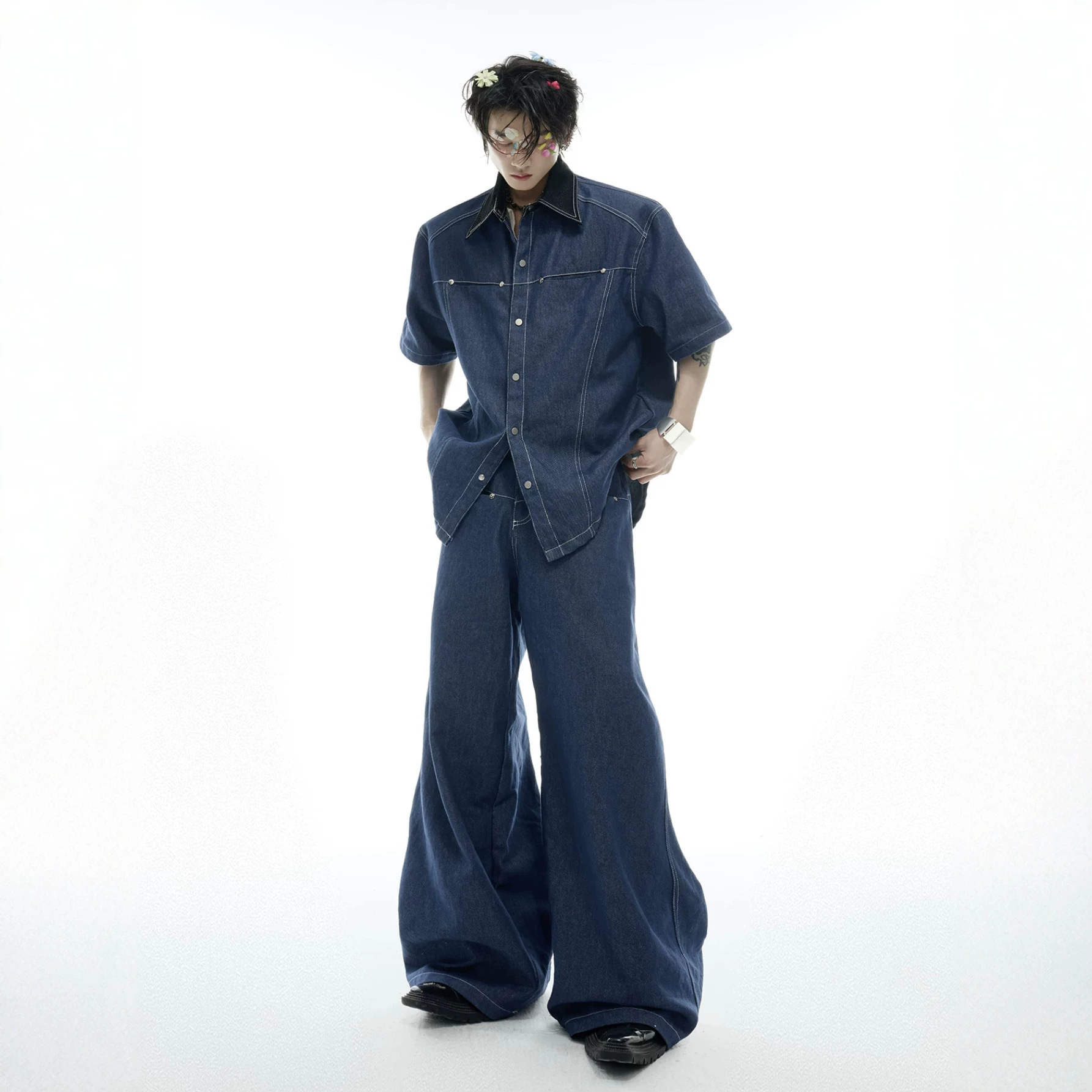 Street Fashion Jeans Men - Zomer heren denim set, Amerikaanse mode,