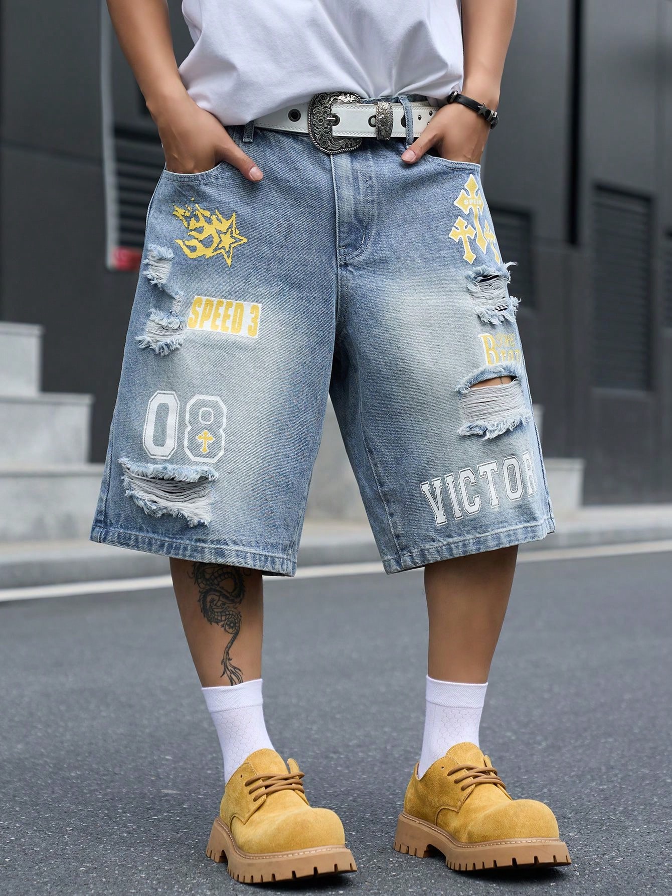 Street Fashion Jeans Men - Loszittende denim bermudashorts voor heren, vintage