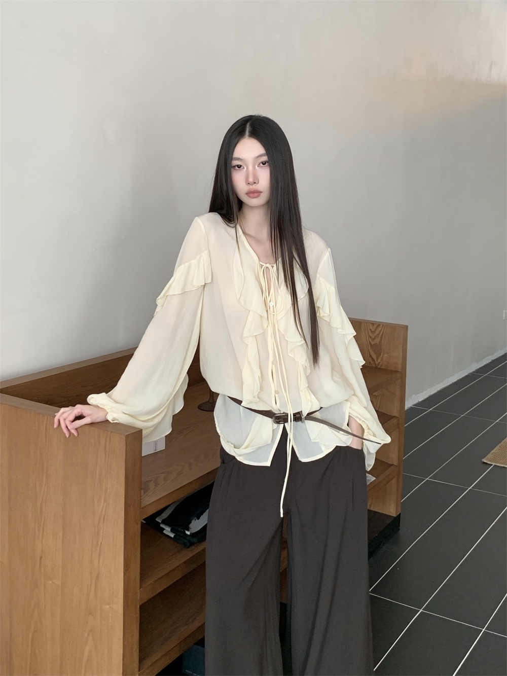 CHEERART Ruches V-hals Tie Fro - Street Fashion Fall 2025 recensie en prijs