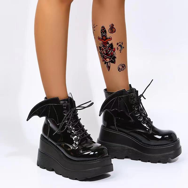 Dames Gothic Bat Wing Platform - Street Fashion Plus Size recensie en prijs