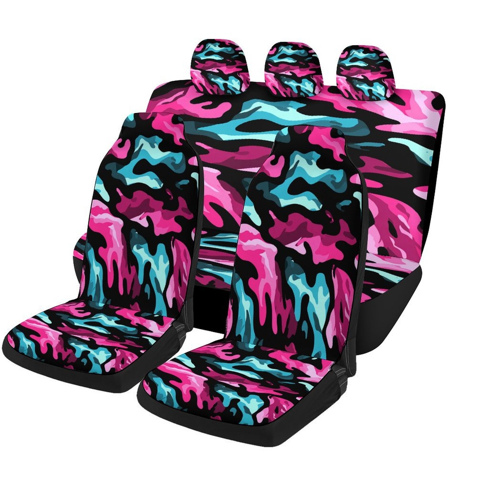 Kleurrijke autostoelhoezenset  - Camo Pattern Set recensie en prijs