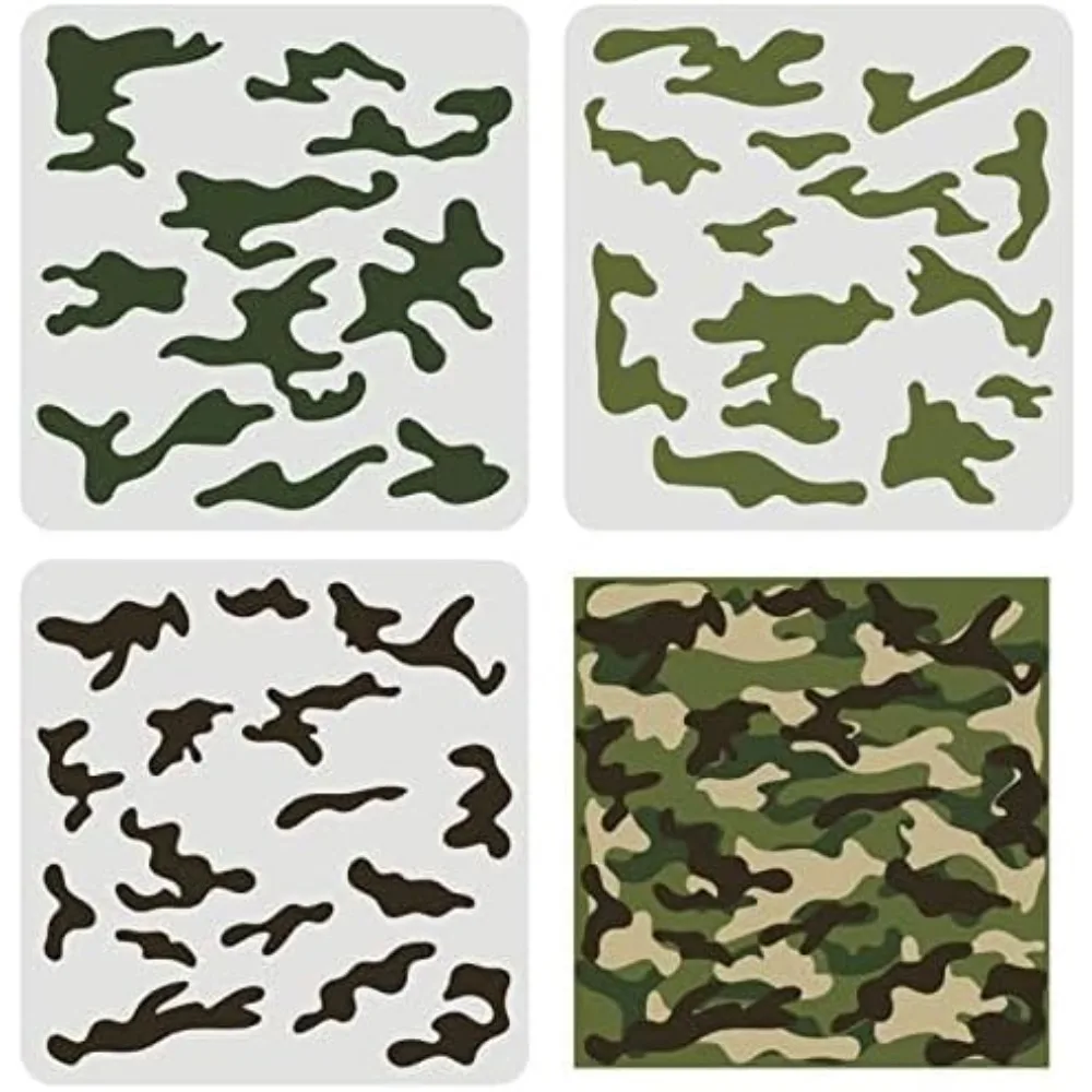 3 stuks Camo stencil kit 11,8  - Camo Pattern Set recensie en prijs