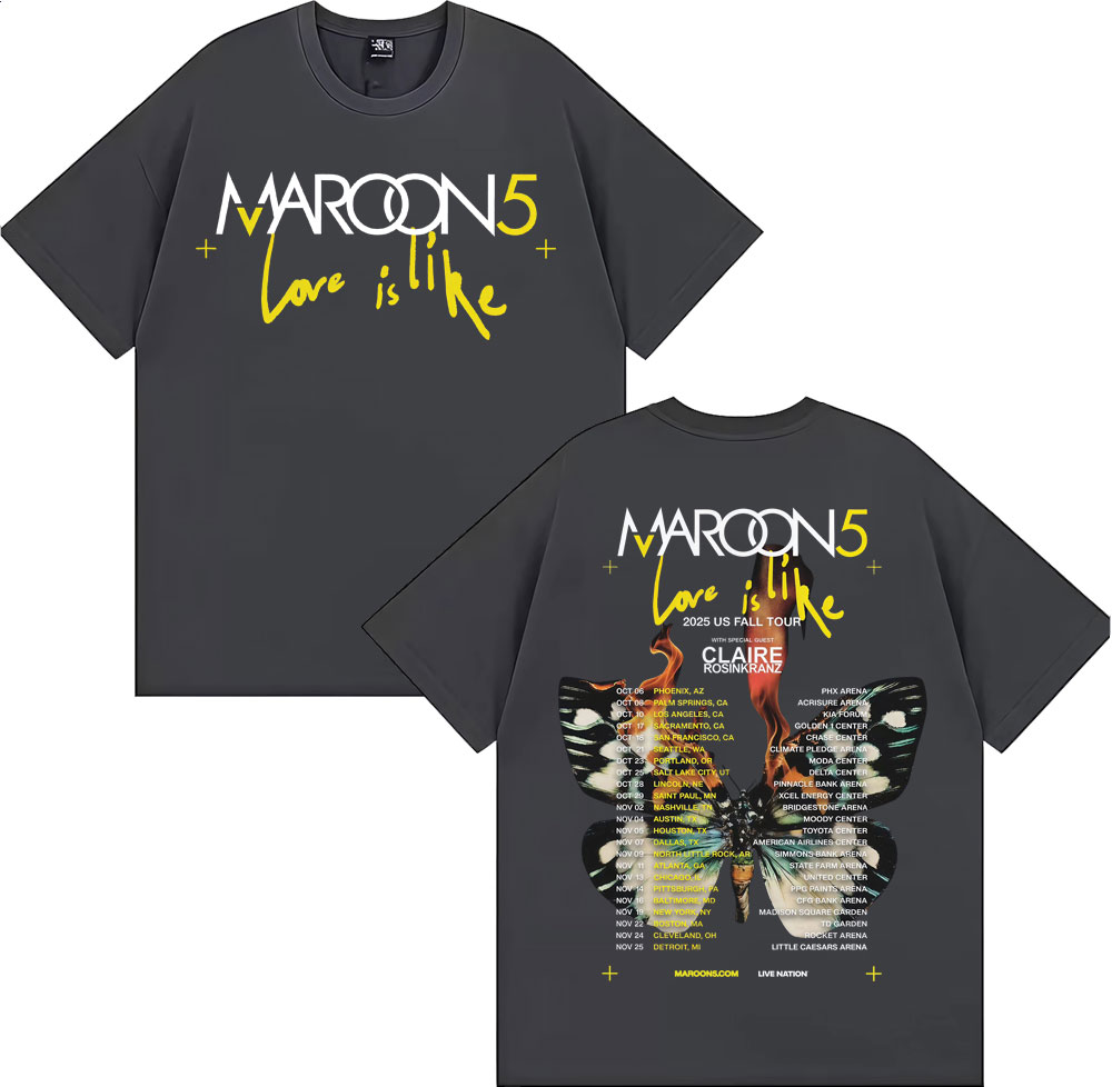 Band Maroon 5 Love Is Like US  - Street Fashion Fall 2025 recensie en prijs