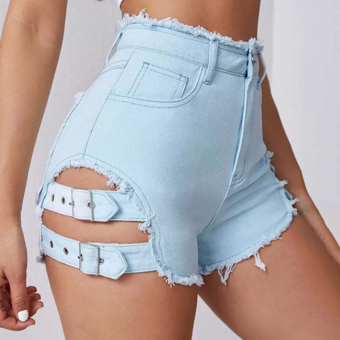 Dames denim shorts met hoge ta - Street Fashion Hot recensie en prijs