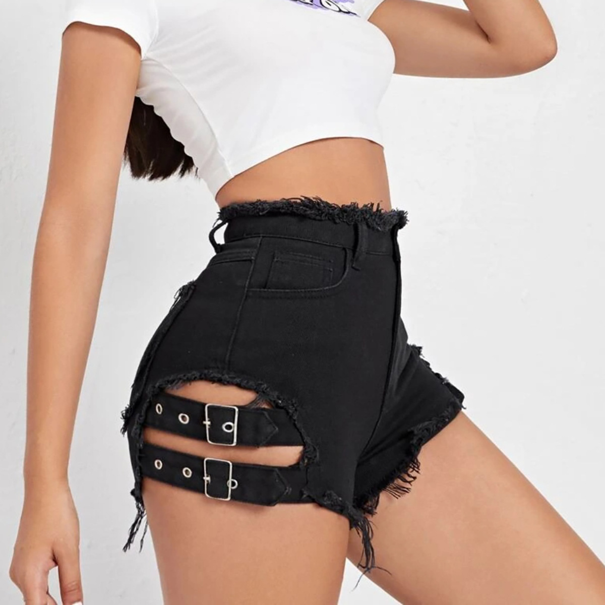 Dames denim shorts met hoge ta - Street Fashion Hot recensie en prijs