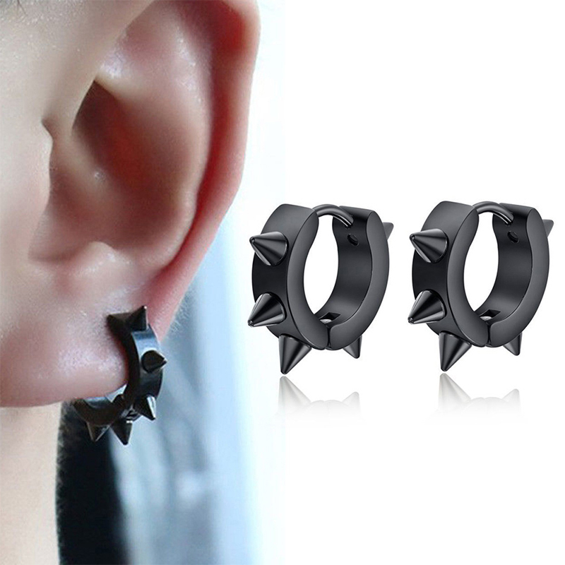 6 Pairs Zwart Unisex Oorbellen - Street Fashion Earrings recensie en prijs