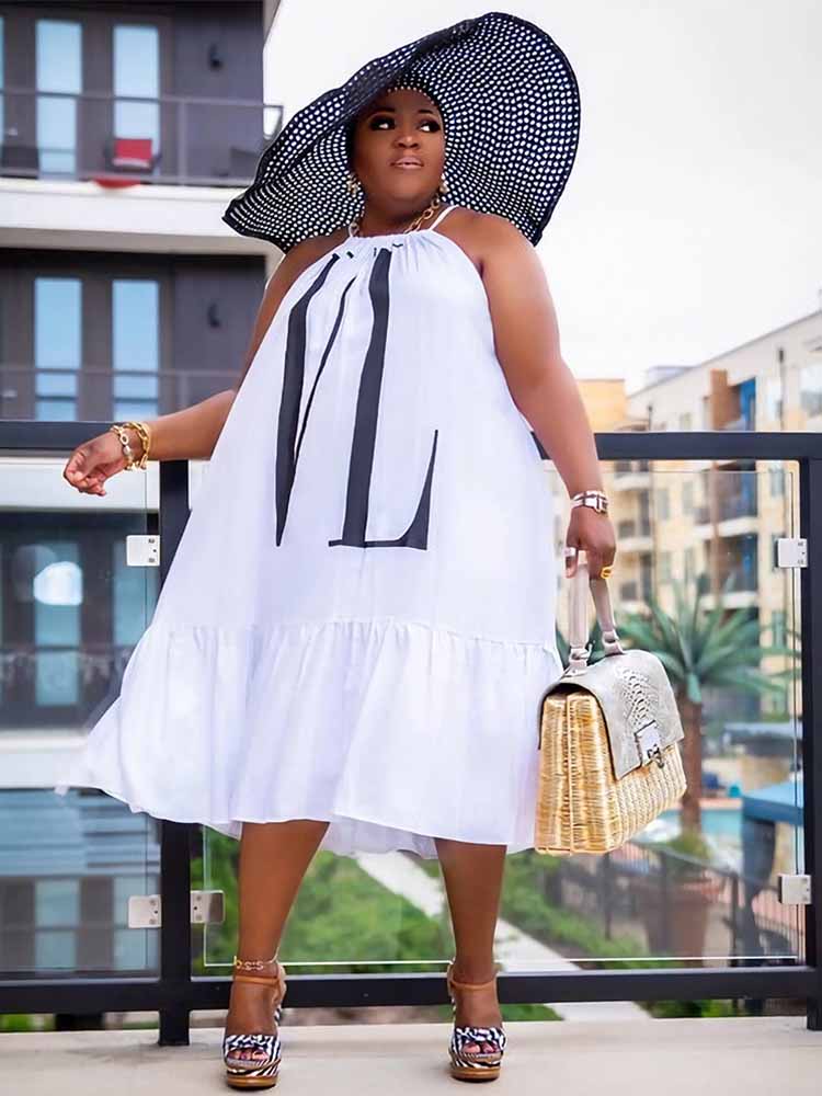 Dames Casual Zomerjurk Mouwloo - Street Fashion Plus Size recensie en prijs