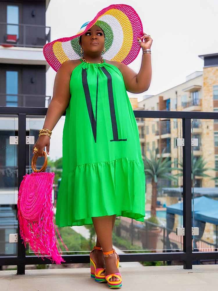 Dames Casual Zomerjurk Mouwloo - Street Fashion Plus Size recensie en prijs