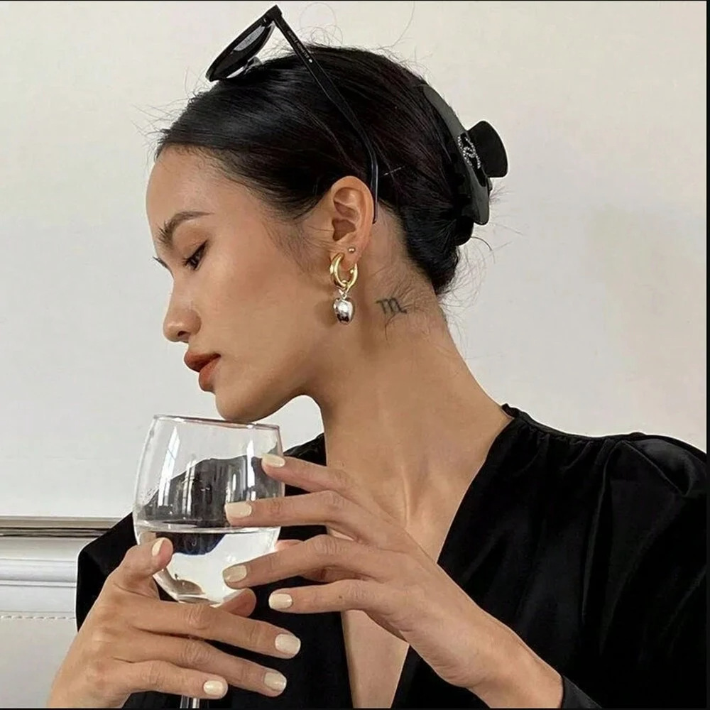 Nieuwe minimalistische gouden  - Street Fashion Earrings recensie en prijs