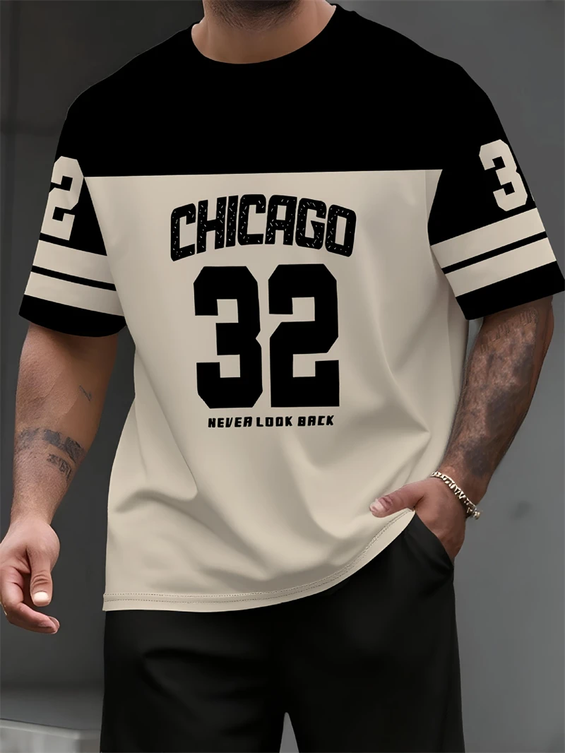 Heren Chicago 32 nummerprint T - Street Fashion Chicago recensie en prijs