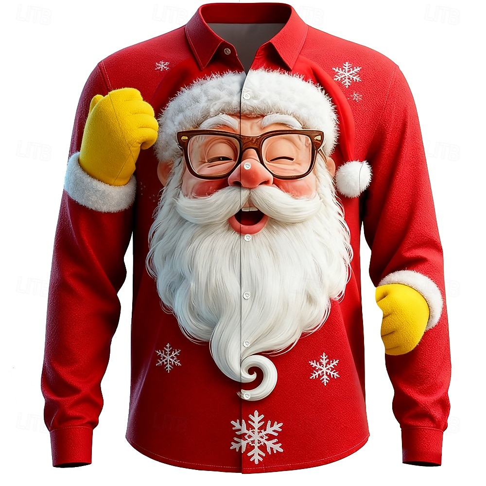 Kerst heren 3D grafische lange - Street Fashion Fall 2025 recensie en prijs
