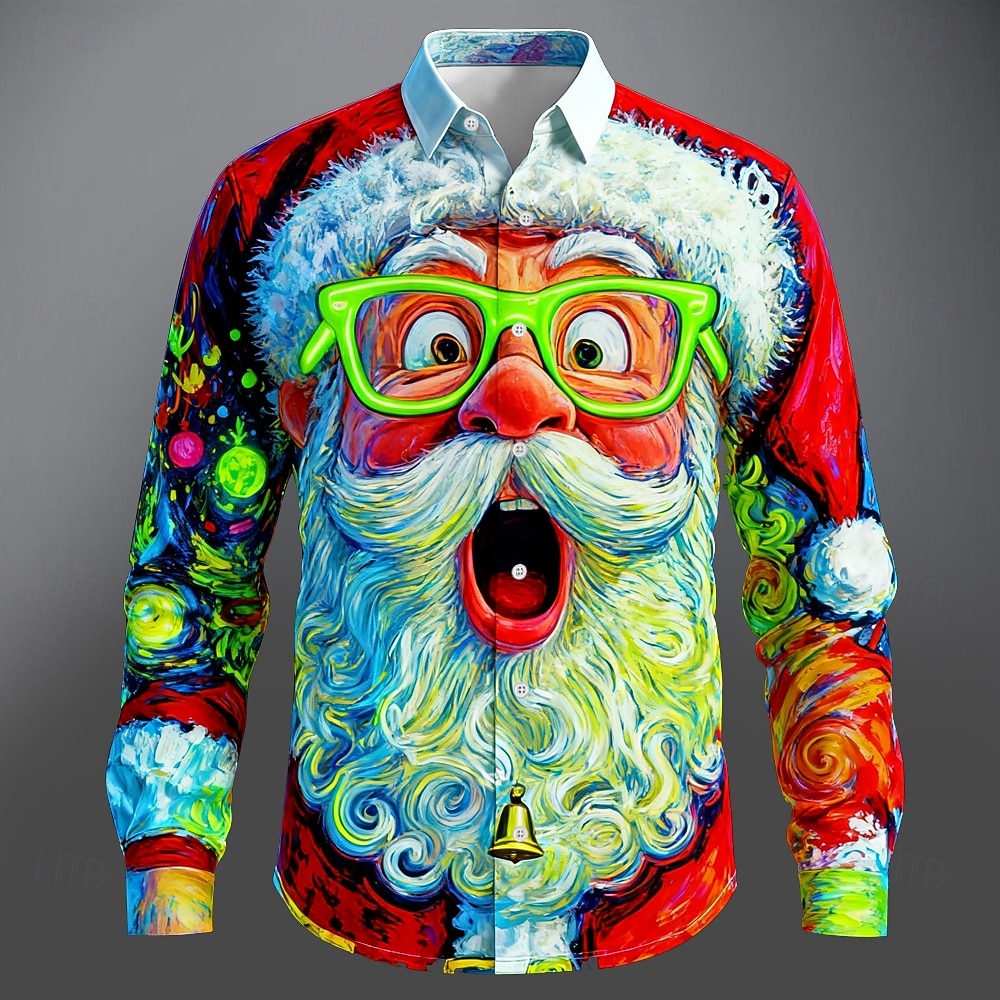 Kerst heren 3D grafische lange - Street Fashion Fall 2025 recensie en prijs