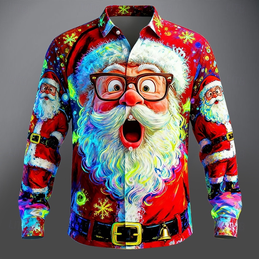 Kerst heren 3D grafische lange - Street Fashion Fall 2025 recensie en prijs